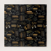 Elegant boekontwerp - Dark Academia -  boek Legpuzzel (Horizontaal)