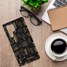 Elegant boekontwerp - Dark Academia -  boek Samsung Galaxy Hoesje