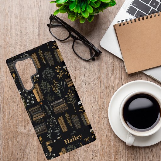 Elegant boekontwerp - Dark Academia - boek Samsung Galaxy Hoesje