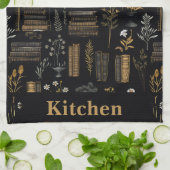 Elegant boekontwerp - Dark Academia -  boek Theedoek (Gevouwen)