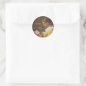 Elegant Boekplaat  Meisje Lezen Kunst Script Ronde Sticker (Tas)