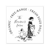 Elegant Boerderij Eierdoos Custom Zelfinktende Stempel (Design)