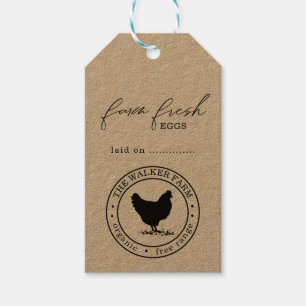 Elegant Boerderij Fresh Egg Carton Label Cadeaulabel