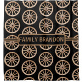 Elegant Boerderij Landelijke Ouderwetse Familienaa Douchegordijn (Voorkant)