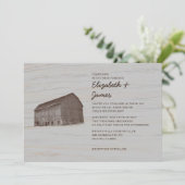 Elegant Boerderij Wedding Invitations Kaart (Staand voorkant)