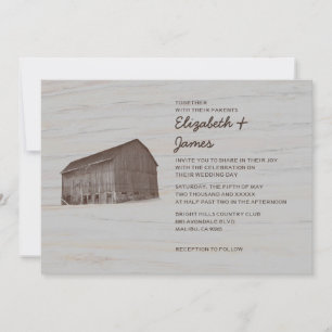 Elegant Boerderij Wedding Invitations Kaart