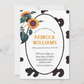 Elegant Boerderij Zonnebloem Baby shower Kaart (Voorkant)