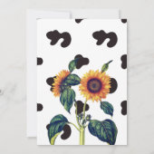 Elegant Boerderij Zonnebloem Baby shower Kaart (Achterkant)