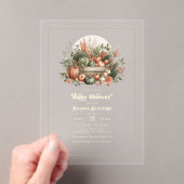 Elegant boeren markt Baby shower Acryl Uitnodigingen (Insitu (Draagbaar))