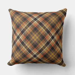 Elegant boerenhok en land-uitkijk tartan brown kussen