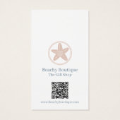 Elegant boetiekbedrijf Uw Logo QR-code Visitekaartje (Achterkant)