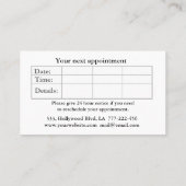 Elegant bogundy mosaic ellipse goudnagel poetsacht afsprakenkaartje (Achterkant)