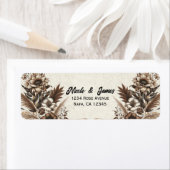 Elegant Boheems Bloemen Bruiloft Etiket (Insitu)