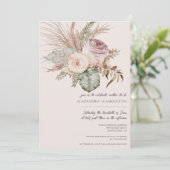 Elegant Boheems Boeket Baby shower Kaart (Staand voorkant)