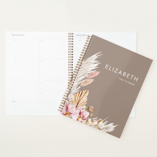 Elegant Boheems pampagras Planner (Display)
