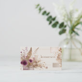 Elegant Boheems Roos Gold Botanical Visitekaartje (Staand voorkant)