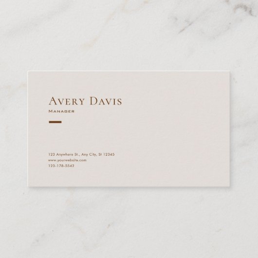 Elegant Boheems Roos Gold Botanical Visitekaartje (Achterkant)