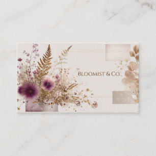Elegant Boheems Roos Gold Botanical Visitekaartje
