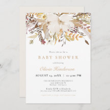 Elegant Bohemen Herfst Floral Baby shower