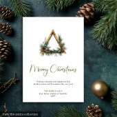 Elegant Bohemian Botanical Rustic Xmas Greeting Feestdagenkaart