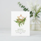 Elegant Bohemian Christmas Composition Company Briefkaart (Staand voorkant)