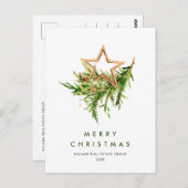 Elegant Bohemian Christmas Composition Company Briefkaart (Voorkant / Achterkant)
