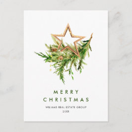 Elegant Bohemian Christmas Composition Company Briefkaart