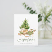 Elegant Bohemian Christmas Composition Company Briefkaart (Staand voorkant)