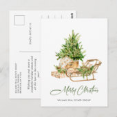 Elegant Bohemian Christmas Composition Company Briefkaart (Voorkant / Achterkant)