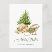 Elegant Bohemian Christmas Composition Company Briefkaart (Voorkant)