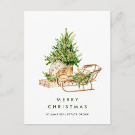Elegant Bohemian Christmas Composition Company Briefkaart