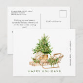 Elegant Bohemian Christmas Composition Company Briefkaart (Voorkant / Achterkant)