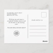 Elegant Bohemian Christmas Composition Company Briefkaart (Achterkant)