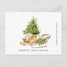 Elegant Bohemian Christmas Composition Company Briefkaart