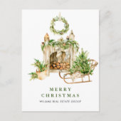 Elegant Bohemian Christmas Composition Company Briefkaart (Voorkant)