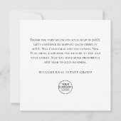 Elegant Bohemian Christmas Pine krans bedrijf Bedankkaart (Achterkant)