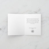 Elegant Bohemian Christmas Pine krans bedrijf Bedankkaart (Binnen)