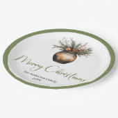 Elegant Bohemian Christmas Wreath in Earthy Plate Papieren Bordje (Gekanteld)