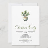 Elegant Bohemian Earthy Botanical Christmas Invite Kaart (Voorkant)