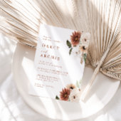 Elegant Bohemian Floral All Seasons Wedding Kaart
