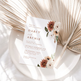 Elegant Bohemian Floral All Seasons Wedding Kaart