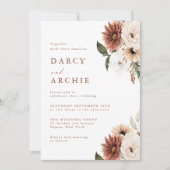 Elegant Bohemian Floral All Seasons Wedding Kaart (Voorkant)