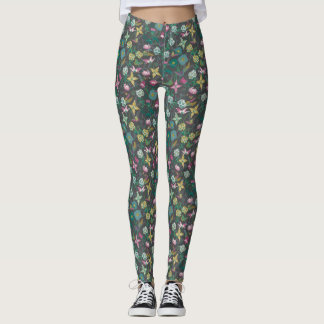 Elegant Bohemian Floral Leggings