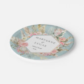 Elegant Bohemian Floral Monogram Papier Bord (Gekanteld)