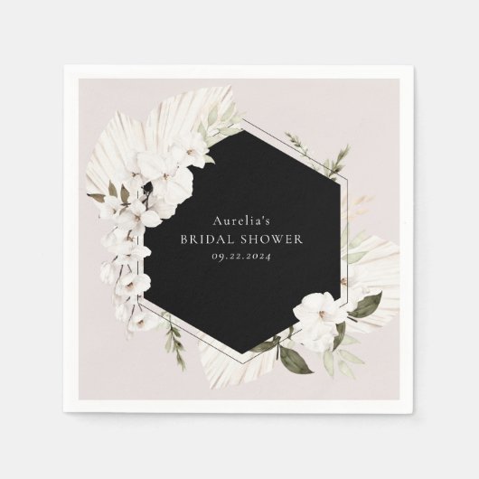 Elegant Bohemian Floral Napkins Servet (Voorkant)