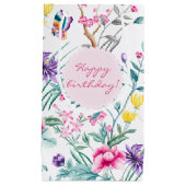 Elegant Bohemian Floral Pattern | Geboortedag Klein Cadeauzakje (Voorkant)