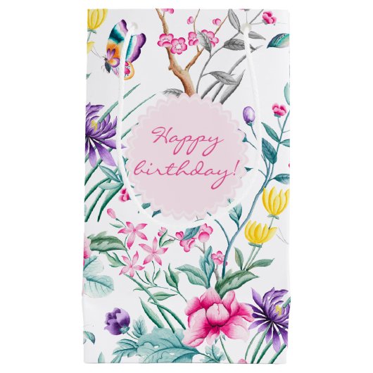 Elegant Bohemian Floral Pattern | Geboortedag Klein Cadeauzakje (Voorkant)