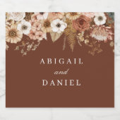 Elegant Bohemian Floral Wedding  Bier Etiket (Enkel label)