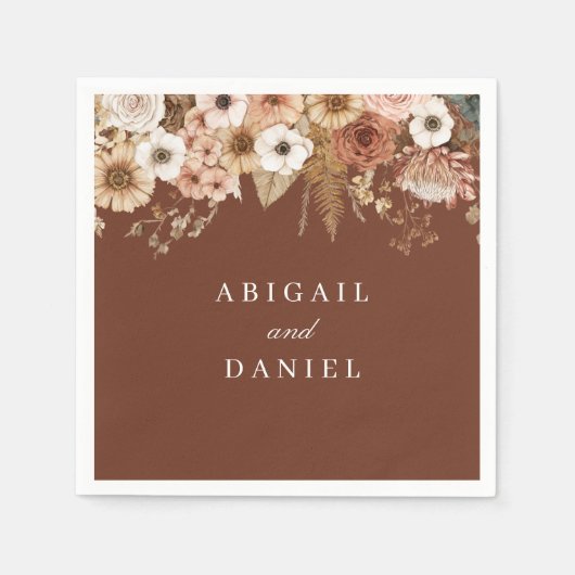 Elegant Bohemian Floral Wedding  Servet (Voorkant)