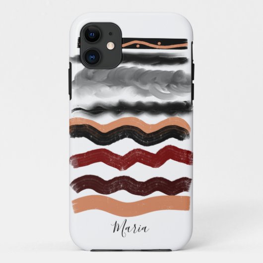 Elegant Bohemian Gold en Black Signature Case-Mate iPhone Case (Achterkant)